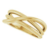 57866 / Ring / 14K Yellow / Polished / Criss Cross Ring