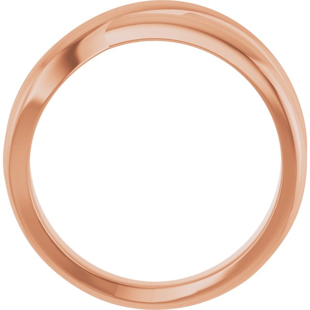 Three-Strand Criss-Cross Rolling Band Ring — 14K Rose Gold