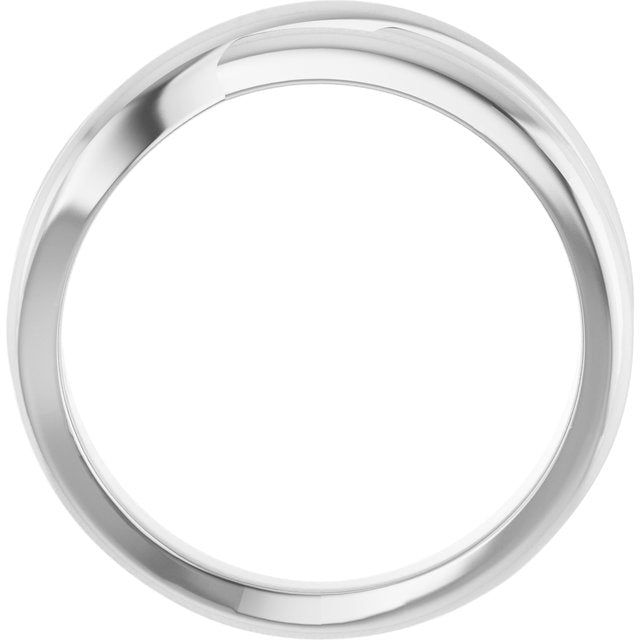 Three-Strand Criss-Cross Rolling Band Ring — Platinum