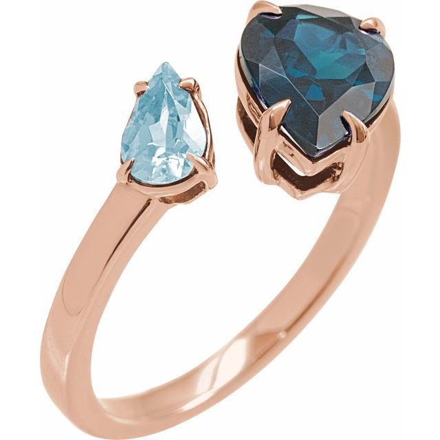 Natural London Blue Topaz | Pear | 10 x 7mm