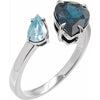Natural London Blue Topaz | Pear | 10 x 7mm