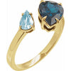 Natural London Blue Topaz | Pear | 10 x 7mm