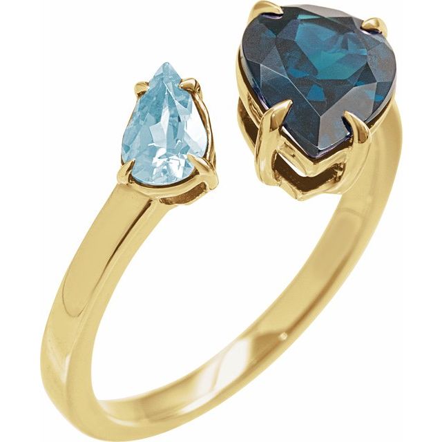 Natural London Blue Topaz | Pear | 10 x 7mm