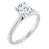 14K White | Oval