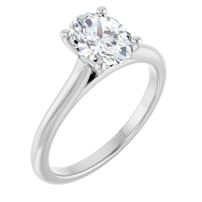 14K White | Oval