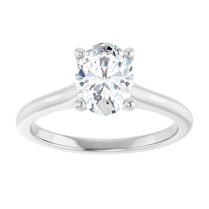 14K White | Oval