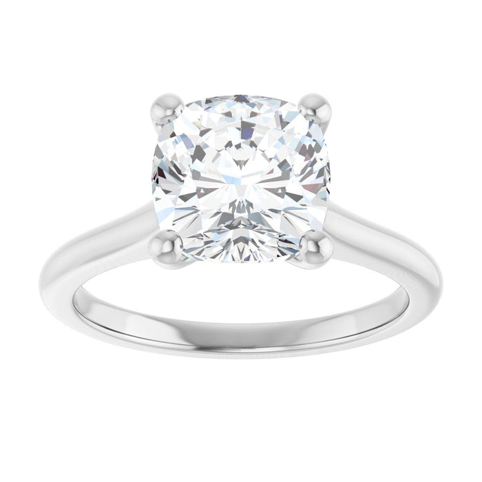 14K White | Cushion