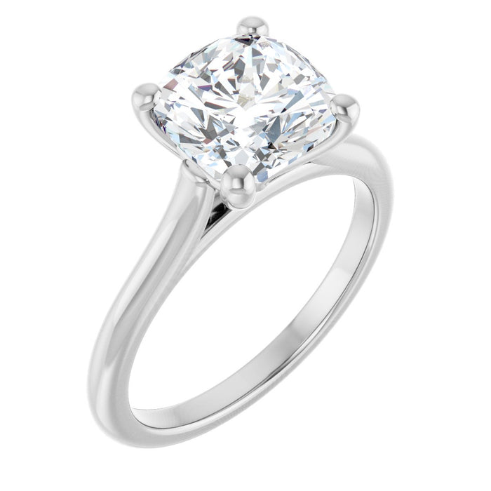 14K White | Cushion