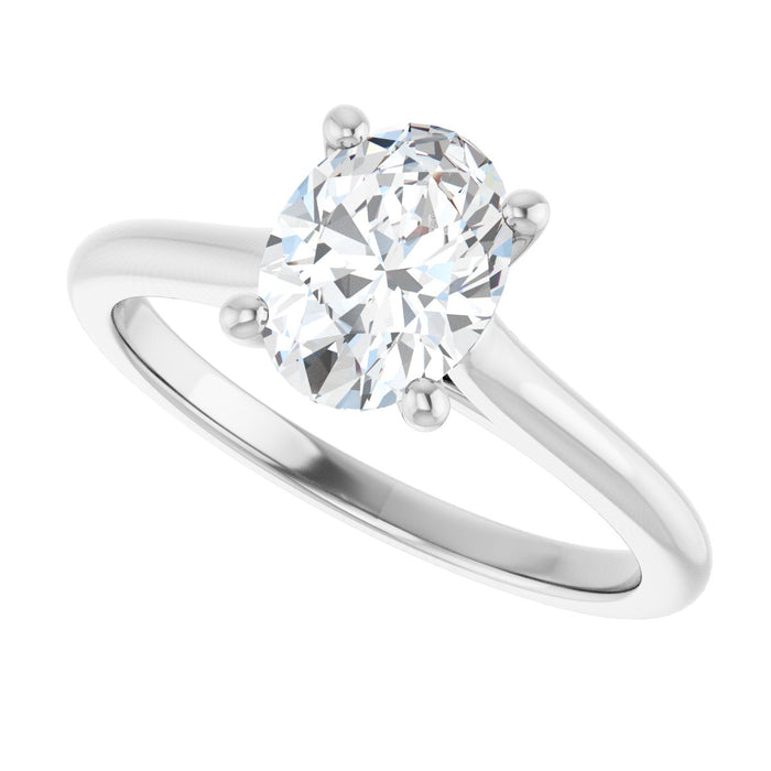 14K White | Oval