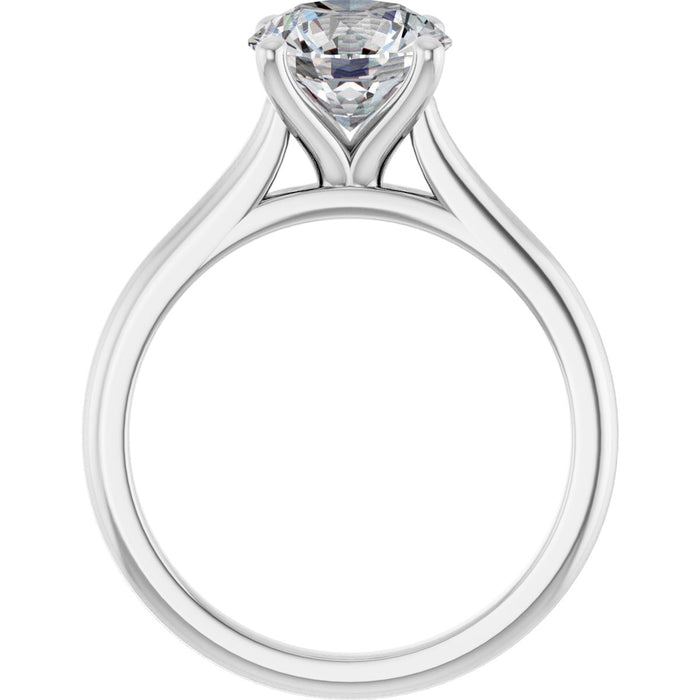 14K White | Round