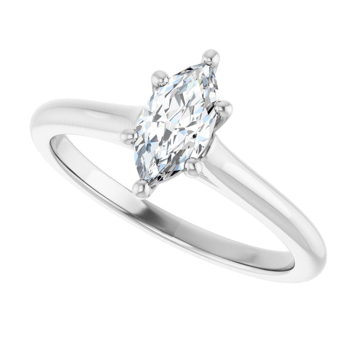 14K White | Marquise