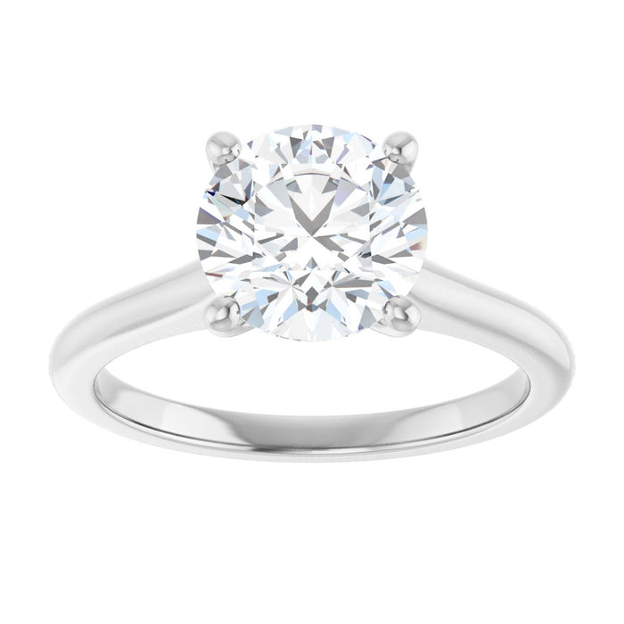 14K White | Round