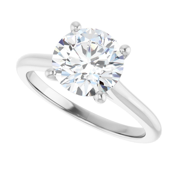 14K White | Round