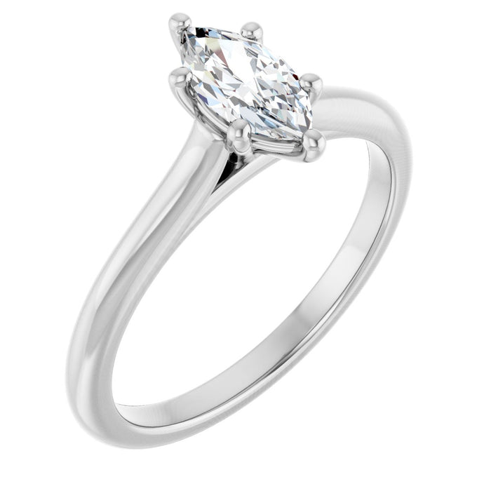 14K White | Marquise