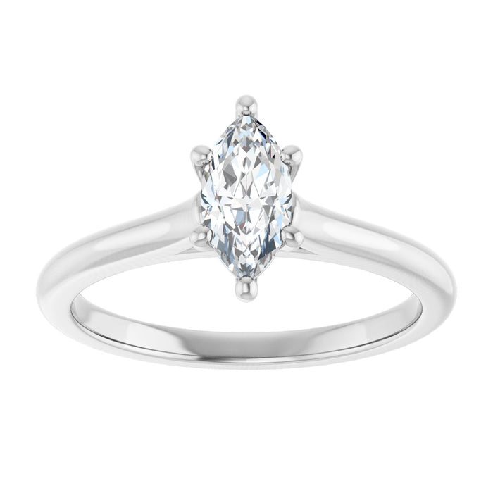 14K White | Marquise