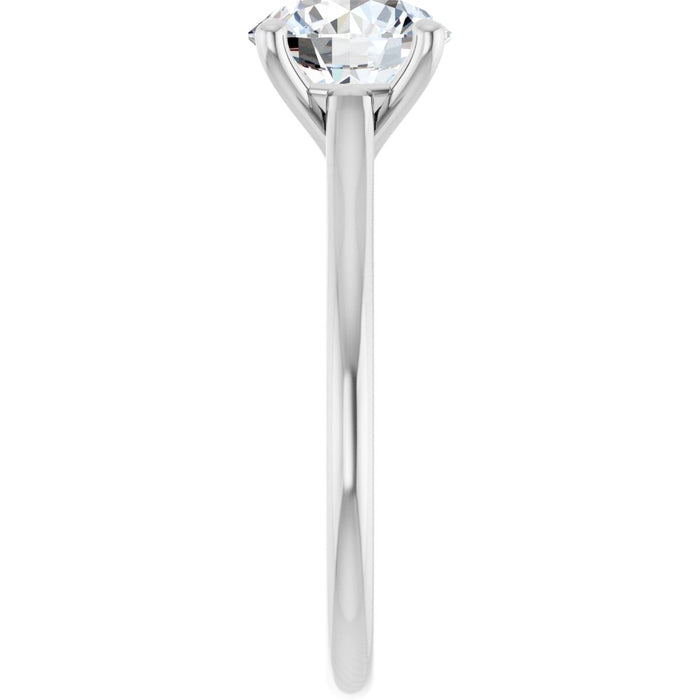 14K White | Round