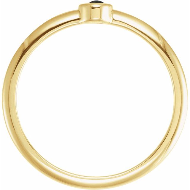 Bezel-Set Stackable Gemstone Ring — 14K Yellow Gold
