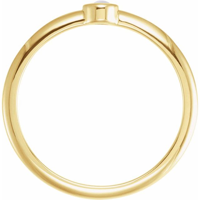 Bezel-Set Stackable Gemstone Ring — 14K Yellow Gold