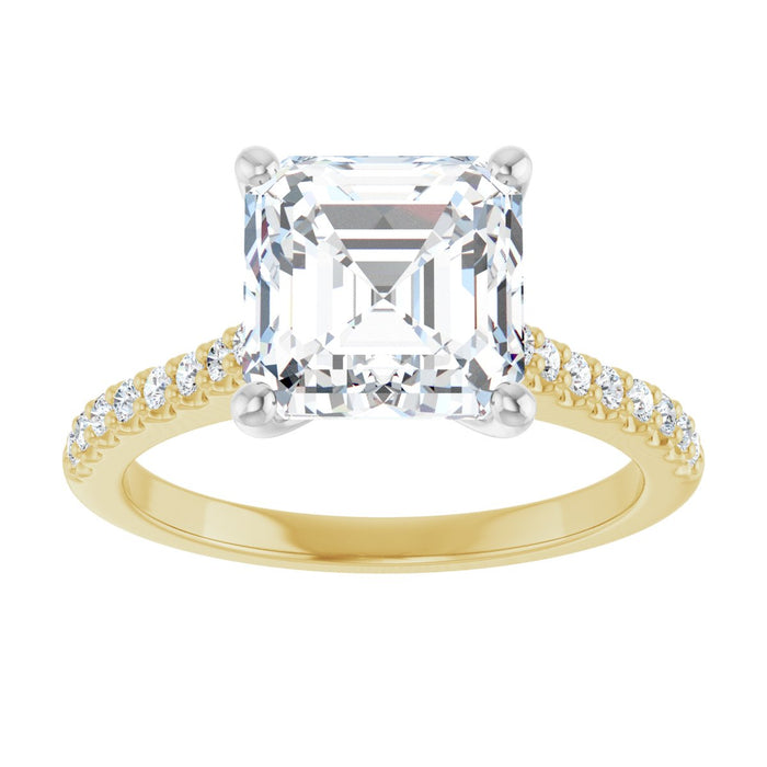 14K Yellow/White | Asscher