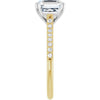14K Yellow/White | Asscher