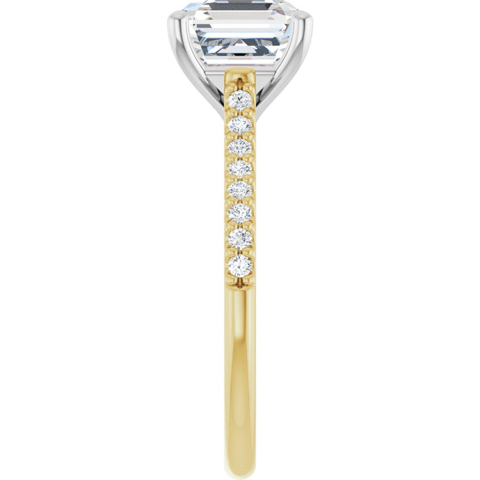 14K Yellow/White | Asscher