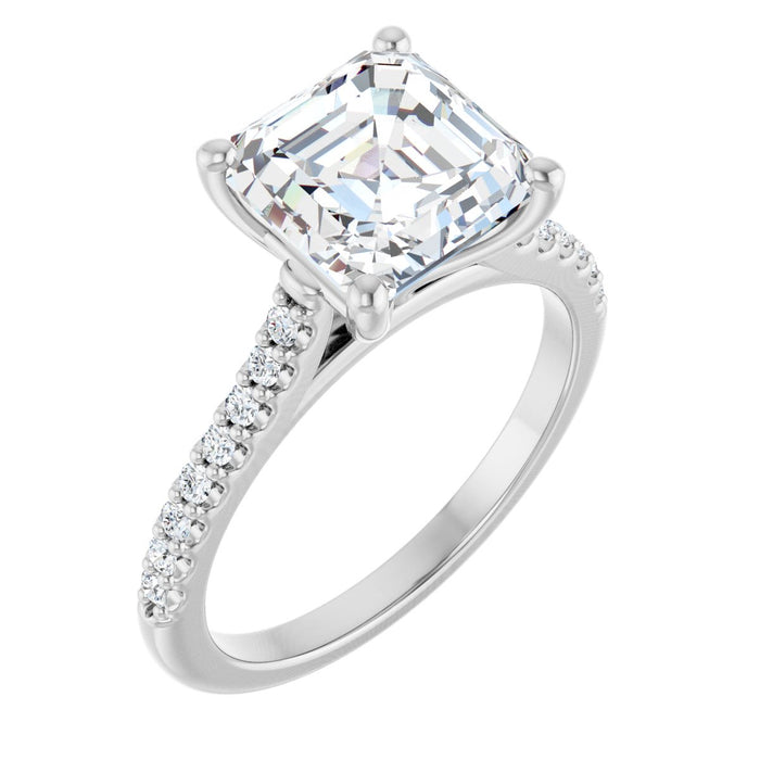 14K White | Asscher