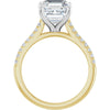 14K Yellow/White | Asscher