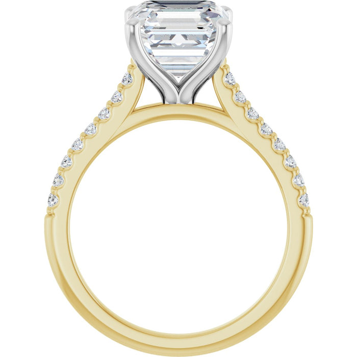 14K Yellow/White | Asscher
