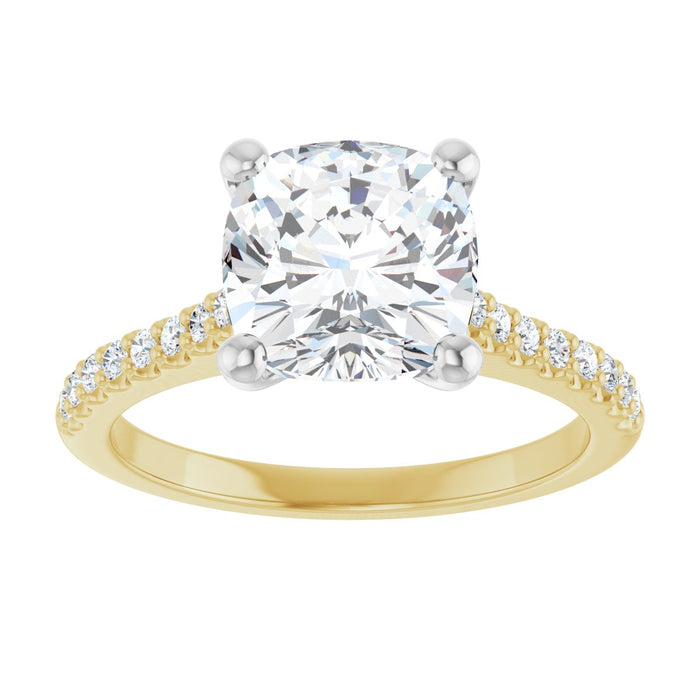 14K Yellow/White | Cushion