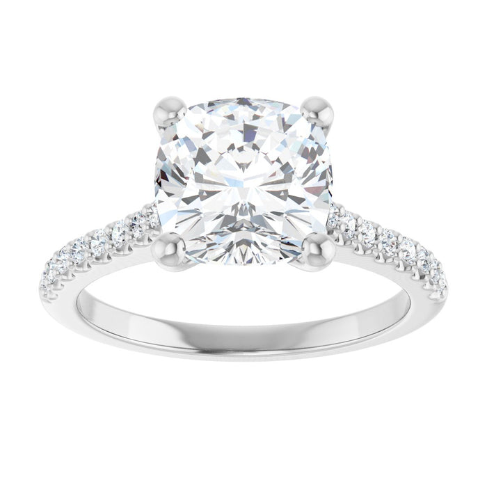 14K White | Cushion