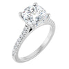 14K White | Cushion