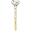 14K Yellow/White | Cushion