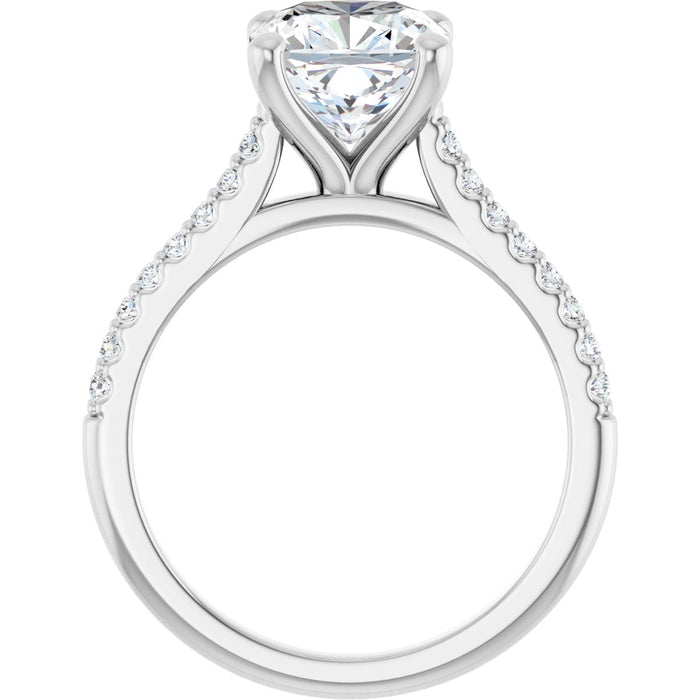 14K White | Cushion