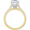 14K Yellow/White | Cushion