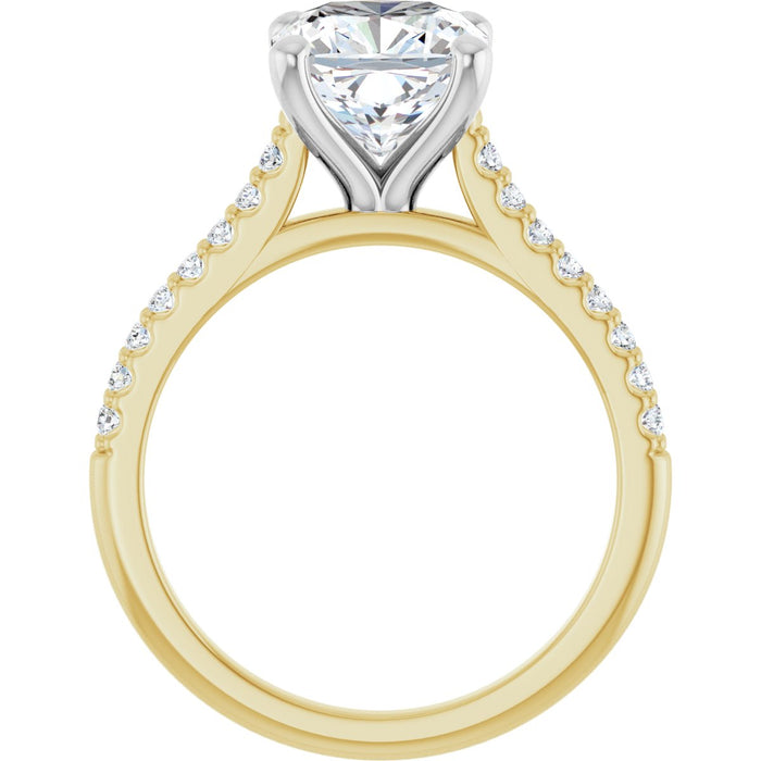 14K Yellow/White | Cushion