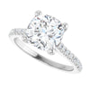 14K White | Cushion