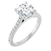 14K White | Round