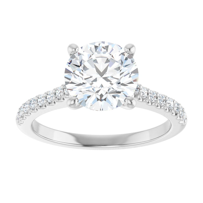 14K White | Round