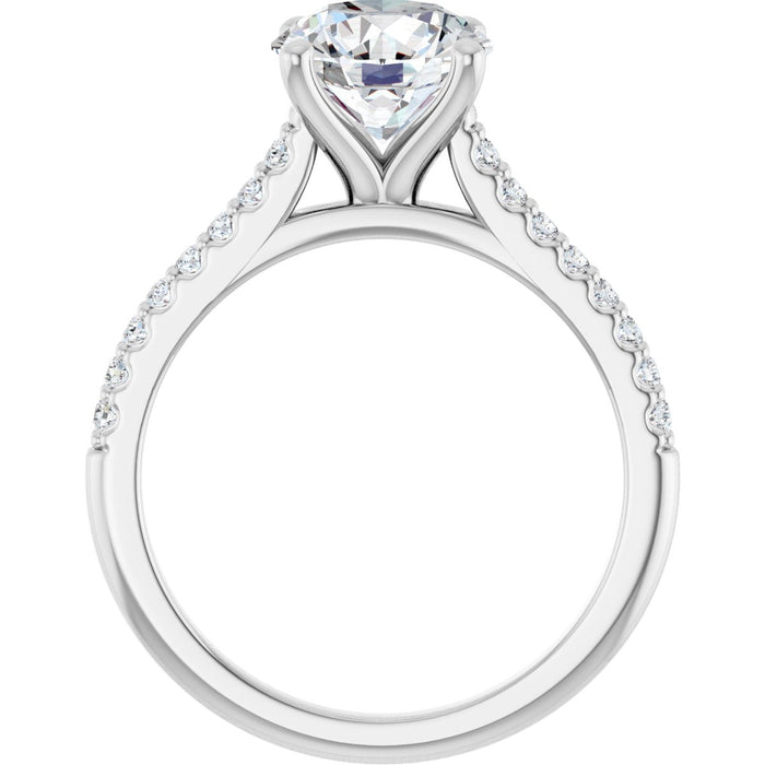 14K White | Round
