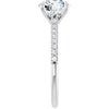 14K White | Round