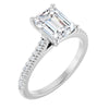 14K White | Emerald