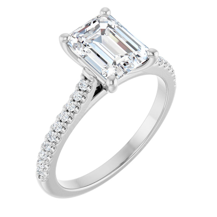 14K White | Emerald