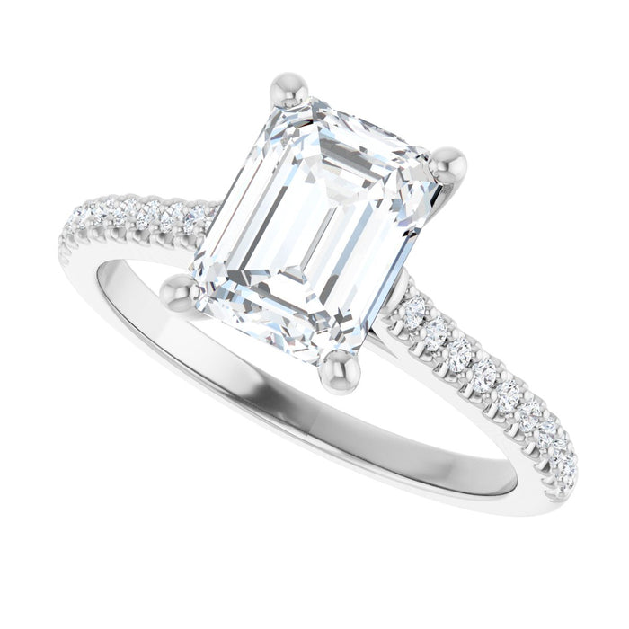14K White | Emerald