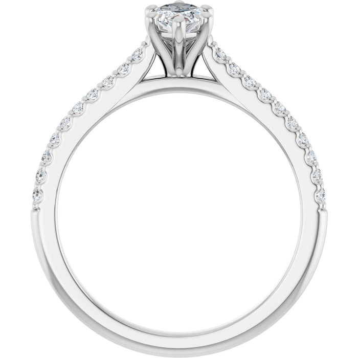 14K White | Marquise