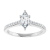 14K White | Marquise
