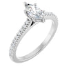 14K White | Marquise