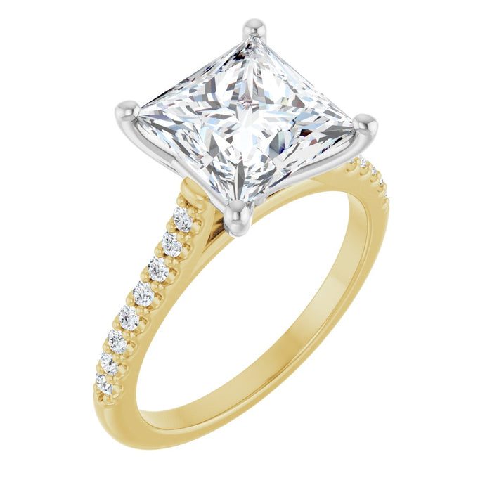 14K Yellow/White | Square | 18K Yellow/White | Square