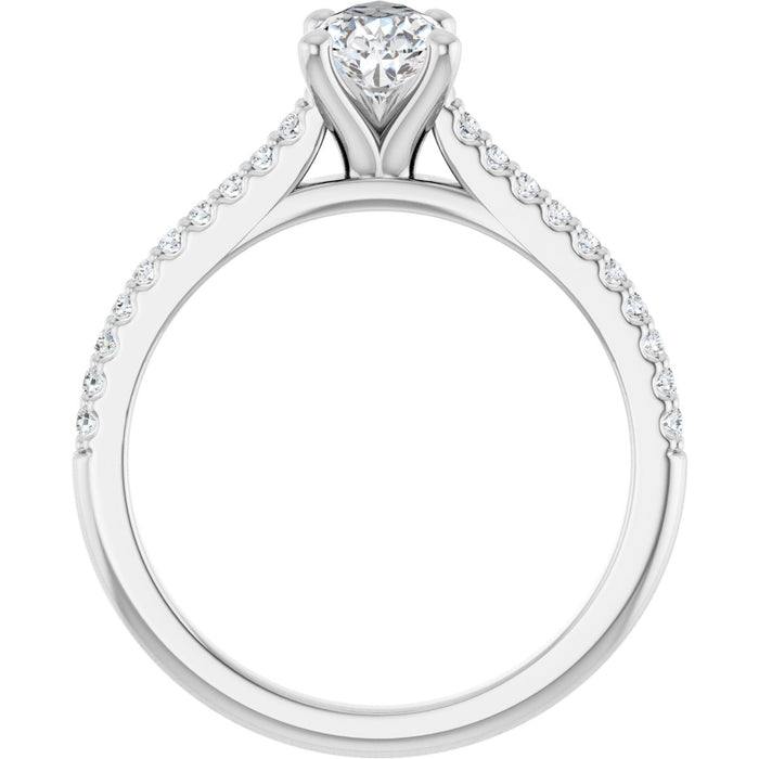 14K White | Pear