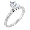 14K White | Pear