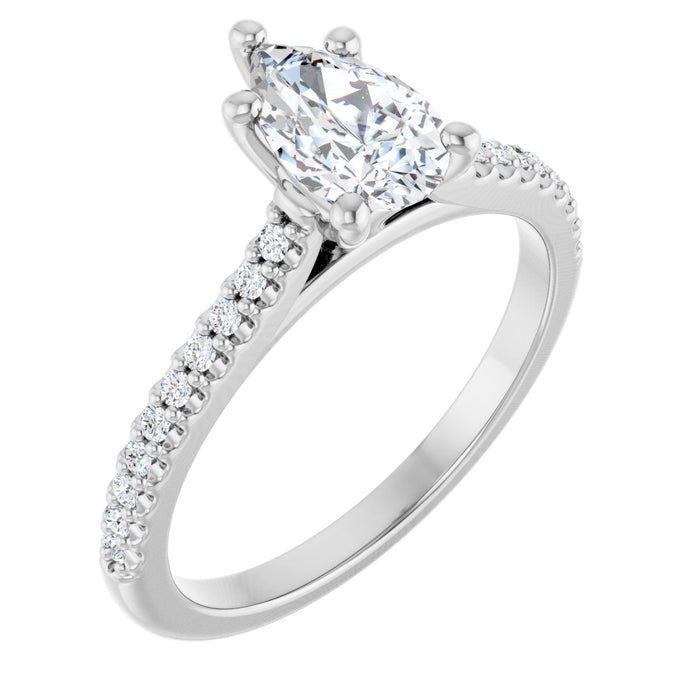 14K White | Pear